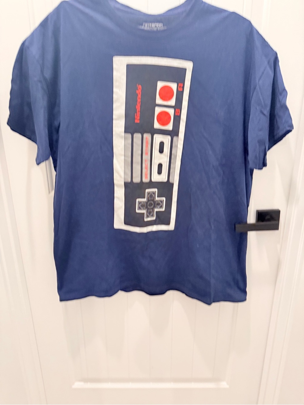 Nintendo Navy Graphic Tee with Classic Controller Print